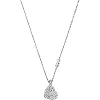 MICHAEL KORS Kette mit Anhänger Schmuck Geschenk Silber 925 Halskette Pavé Herz Charm, MKC1747CZ040, mit Zirkonia (synth) silberfarben