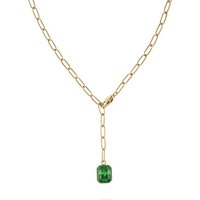 Esprit Edelstahlkette ESPRIT Damen-Kette Edelstahl, Farbstein 1 Zirkon gelb|goldfarben