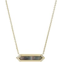 Fossil Collier Fossil Damen-Kette Edelstahl Perlmutt goldfarben