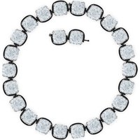 Swarovski Collier Swarovski Damen-Kette Metall Swarovski-Kristall schwarz