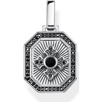 THOMAS SABO Kettenanhänger Thomas Sabo Damen-Anhänger 925er Silber Onyx schwarz