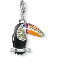THOMAS SABO Kettenanhänger Thomas Sabo Damen-Charm 925er Silber Spinell schwarz
