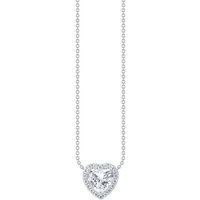 THOMAS SABO Herzkette Schmuck Silber 925 Halskette mit Anhänger in Herzform, KE2280-051, mit Zirkonia (synth) silberfarben