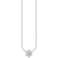 THOMAS SABO Kette mit Anhänger Schmuck Silber 925 Anhänger Schneeflocke, KE2286-051, KE2286-416, mit Zirkonia (synth) silberfarben