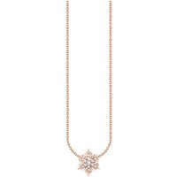 THOMAS SABO Kette mit Anhänger Schmuck Silber 925 Anhänger Schneeflocke, KE2286-051, KE2286-416, mit Zirkonia (synth) goldfarben