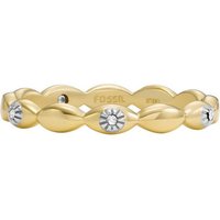 Fossil Collier Fossil Damen-Kette Farbstein goldfarben