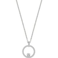 Swarovski Collier Swarovski Damen-Kette Metall Swarovski-Kristall silberfarben