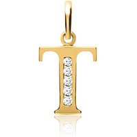 Unique Buchstabenanhänger Kettenanhänger in Buchstabenform T 333er Gold GP0151