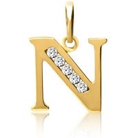 Unique Buchstabenanhänger Kettenanhänger Buchstabe N, 333er Gold GP0145