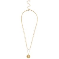 Next Kette mit Anhänger Zweireihige Kette mit Scheiben-Anhänger (1-tlg) goldfarben