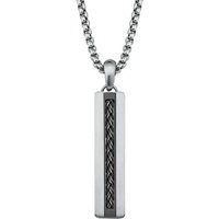s.Oliver Kettenanhänger Kette mit Dog-Tag Anhänger schwarz