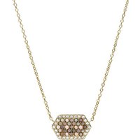 Fossil Kette mit Anhänger JF03864710 Halskette mit Anhänger Val Holiday Sparkles Perlmutt Gold-