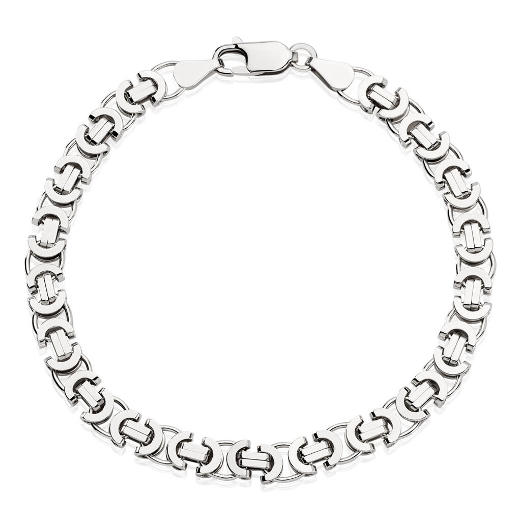 🦚 Herren Armband Silber 925 Kingston 2,1cm 60mm, Armband ohne Stein