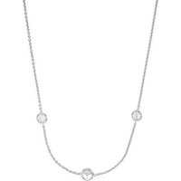 JOOP! Kette mit Anhänger Joop! Halskette mit Zirkonia Cornflower Damen 45 cm Silber 2038047