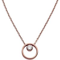 Skagen Edelstahlkette SKAGEN Damen Halskette "Elin" Edelstahl roségoldfarben Zirkonia