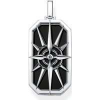 THOMAS SABO Kettenanhänger Thomas Sabo Damen-Anhänger 925er Silber Onyx schwarz