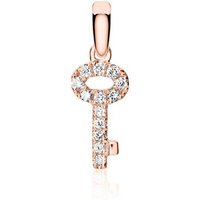 Unique Kettenanhänger Diamantanhänger 750er Gold rosa