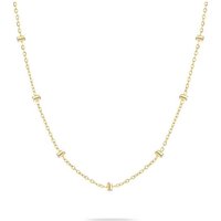 Tamaris Edelstahlkette Tamaris Damen-Kette Edelstahl 7 Glasstein goldfarben