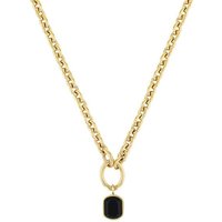 s.Oliver Edelstahlkette für Damen, Edelstahl, Aventurin (1-tlg., Halskette)