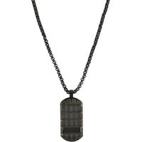 s.Oliver Edelstahlkette für Herren, Edelstahl (1-tlg., Kette mit Anhänger) schwarz