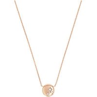 s.Oliver Silberkette für Damen, 925 Sterling Silber, Zirkonia synth. (1-tlg., Kette mit Anhänger) goldfarben