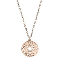 s.Oliver Silberkette für Damen, 925 Sterling Silber, Ornamente (1-tlg., Kette mit Anhänger) goldfarben