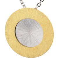 Ernstes Design Kettenanhänger Edelstahl bicolor gekratzt / geschliffen AN1020
