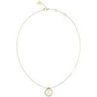 Guess Kette mit Einhänger Modische vergoldete Halskette mit Zirkonen Knot You JUBN04052JWYGWHT/U