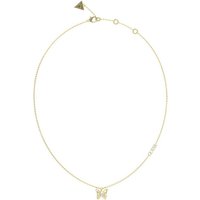 Guess Kette mit Einhänger Zierliche vergoldete Chrysalis-Schmetterlingshalskette JUBN04107JWYGT