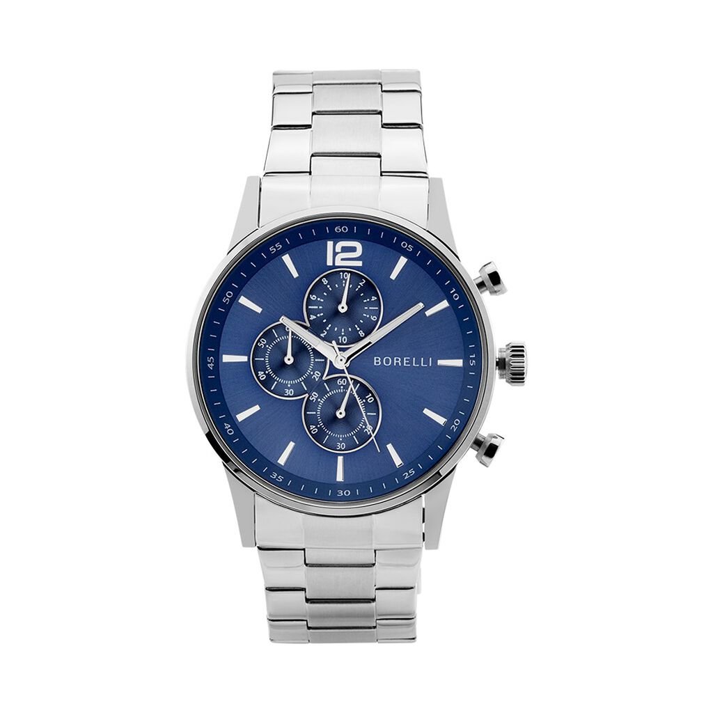 🦚 Borelli Herrenuhr Chicago Quarz Chronograph, Uhr ohne Stein