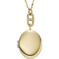 Fossil Kette mit Anhänger JEWELRY, JF04426710, JF04427040, mit Glasstein gelb|goldfarben