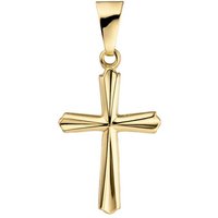 JOBO Kreuzanhänger Anhänger Kreuz, 375 Gold gelb|goldfarben