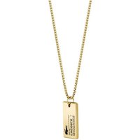 Lacoste Kette mit Anhänger Schmuck Edelstahl Halsschmuck Halskette Venezianerkette STENCIL gelb|goldfarben