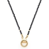 LEONARDO Charm-Kette Pippa Clip&Mix, 022286, mit Glasperle gelb|goldfarben|schwarz