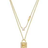 MICHAEL KORS Collier Michael Kors Damen-Kette 925er Silber Zirkonia goldfarben