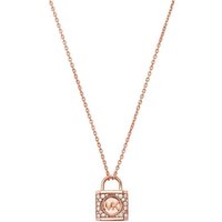 MICHAEL KORS Kette mit Anhänger PREMIUM, SCHLOSS, MKC1629AN, mit Zirkonia (synth) goldfarben