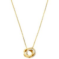 MICHAEL KORS Kette mit Anhänger PREMIUM, MKC1554AN040, MKC1554AN710, mit Zirkonia (synth) gelb|goldfarben