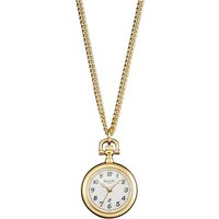 Regent Kettenuhr P765-32793049, (Set, 2-tlg., mit dazu passender Kette), Quarzuhr, Damenuhr, Acrylglas goldfarben