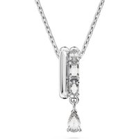 Swarovski Collier Swarovski Damen-Kette Metall Swarovski-Kristall silberfarben