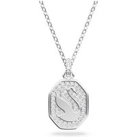 Swarovski Kette mit Anhänger Swan Anhänger Schwan, Lang, Weiß, Rhodiniert 5621098 weiß