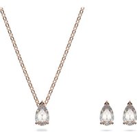 Swarovski Kette mit Anhänger Swarovski Halskette & Ohrstecker Stilla Attract Set 5576114 vergoldet rosa