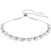 Swarovski Armband Schmuck Geschenk Armkette Matrix, 5689633, mit Swarovski® Zirkonia (synth) - mit Swarovski® Perle silberfarben