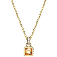 Swarovski Kette mit Anhänger Stilla, Kissenschliff, 5648749, mit Swarovski® Kristall gelb|goldfarben|orange