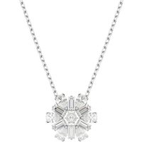 Swarovski Kette mit Anhänger Schmuck Geschenk Halskette Idyllia Schneeflocke, 5691484, mit Swarovski® Zirkonia (synth) silberfarben