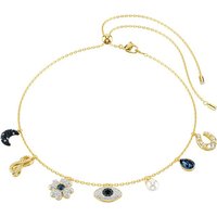 Swarovski Collier Symbolica Mond Unendlich Glücksklee magisches Auge Hufeisen, 5692164, mit Swarovski® Kristall - mit Swarovski® Perle blau|gelb|goldfarben|schwarz