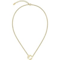BOSS Kette mit Anhänger IONA, 1580537, 1580541, mit Glasstein gelb|goldfarben