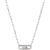 MICHAEL KORS Kette mit Anhänger PREMIUM, EMPIRE, OVAL, MKC1655CZ, mit Zirkonia (synth) silberfarben