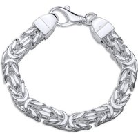 Unique Armband JEWLIX Herrenarmband massiv im Königsketten Design 925 Silber - 9 mm silberfarben
