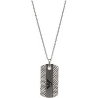 Emporio Armani Kette mit Anhänger Schmuck Geschenk Edelstahl Halskette Dog Tag, EGS3149040 schwarz