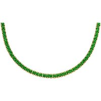 Fossil Kette ohne Anhänger Schmuck Geschenk Edelstahl Halskette Heritage, JA7270710, JA7271040, mit Glasstein gelb|goldfarben|grün